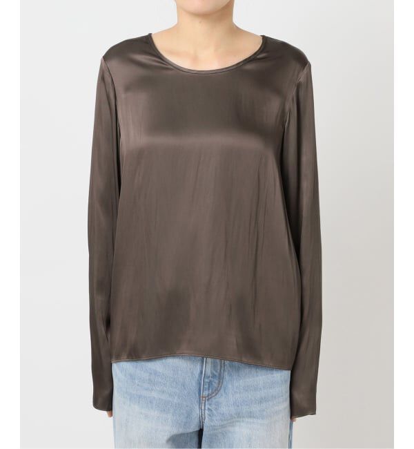 Plage「R&rsquo;IAM サテンロンT ブラウス」|シャツ・ブラウス|