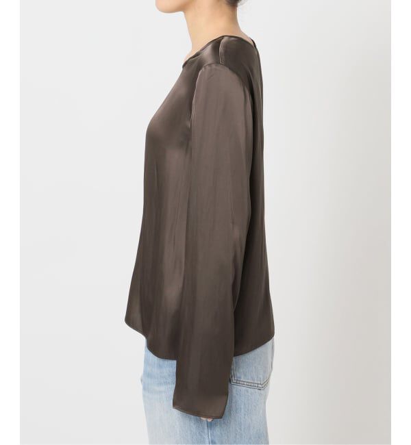 Plage「R&rsquo;IAM サテンロンT ブラウス」|シャツ・ブラウス|
