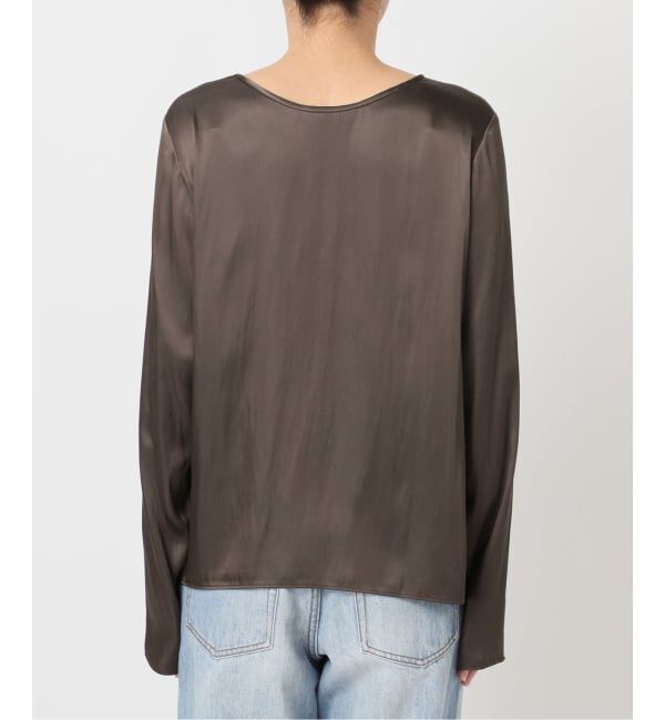 Plage「R&rsquo;IAM サテンロンT ブラウス」|シャツ・ブラウス|