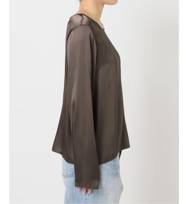 Plage「R&rsquo;IAM サテンロンT ブラウス」|シャツ・ブラウス|
