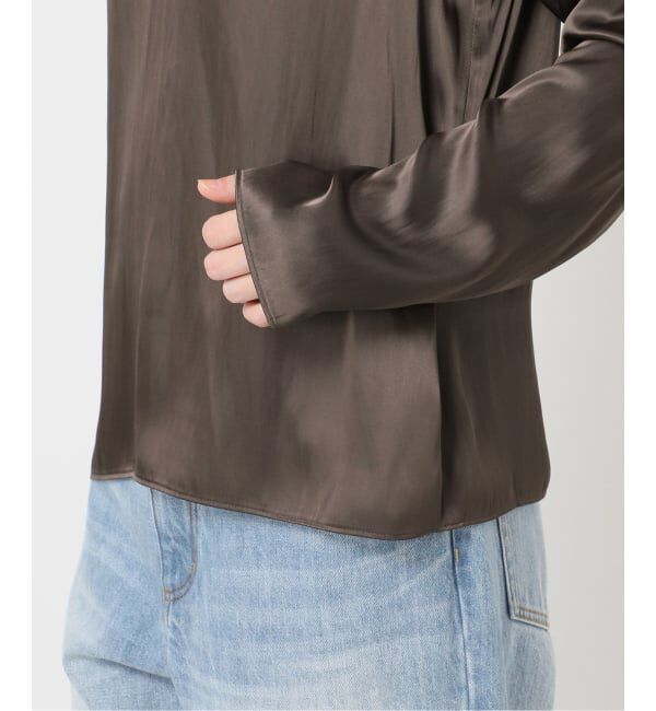 Plage「R&rsquo;IAM サテンロンT ブラウス」|シャツ・ブラウス|