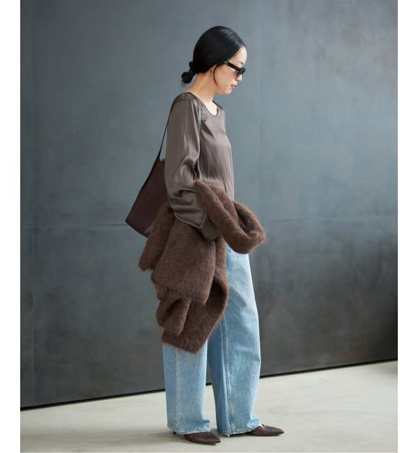 Plage「R&rsquo;IAM サテンロンT ブラウス」|シャツ・ブラウス|