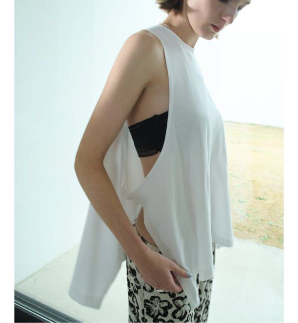 VERMEIL par iena「TanC TOKYO タンクトウキョウ SIDE OPEN タンクトップ TC26A-039」|Tシャツ・カットソー|