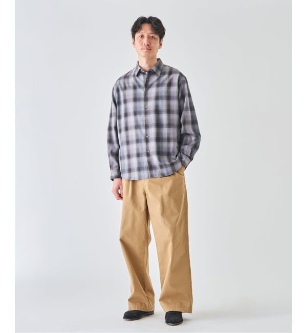 EDIFICE「SUPER 120&rsquo;s ウール チェック レギュラー シャツ」|シャツ・ブラウス|