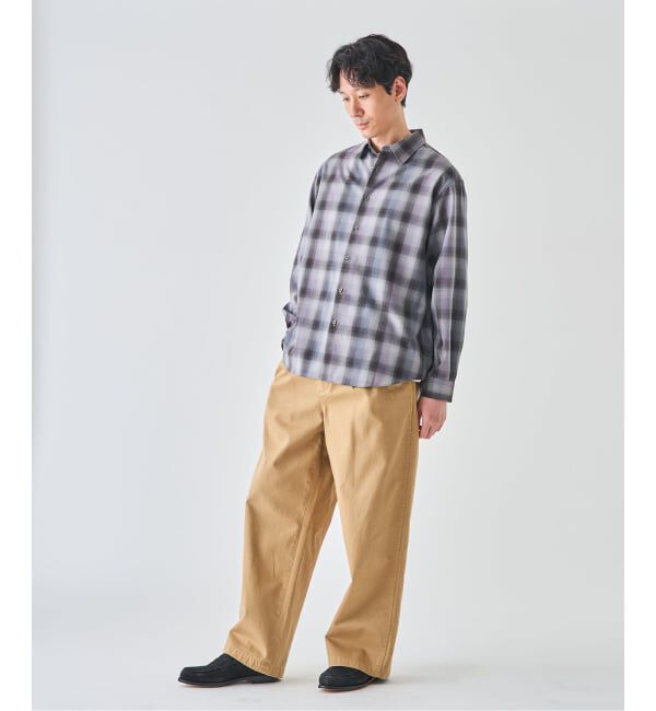 EDIFICE「SUPER 120&rsquo;s ウール チェック レギュラー シャツ」|シャツ・ブラウス|