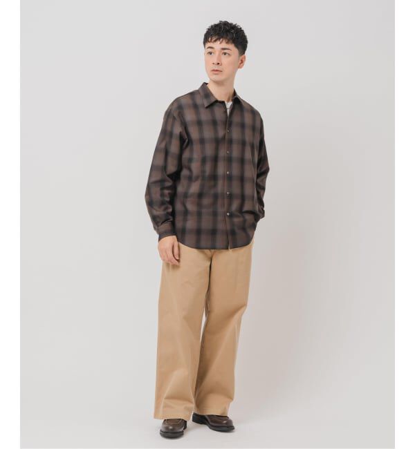 EDIFICE「SUPER 120&rsquo;s ウール チェック レギュラー シャツ」|シャツ・ブラウス|