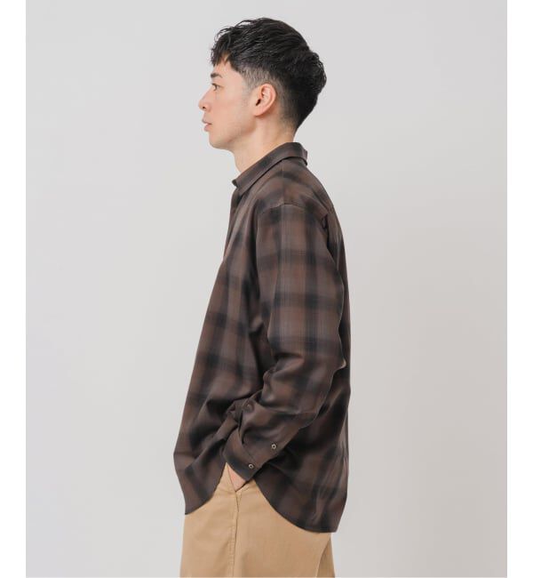 EDIFICE「SUPER 120&rsquo;s ウール チェック レギュラー シャツ」|シャツ・ブラウス|
