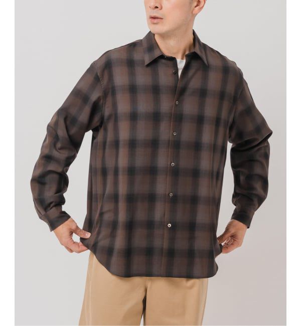 EDIFICE「SUPER 120&rsquo;s ウール チェック レギュラー シャツ」|シャツ・ブラウス|
