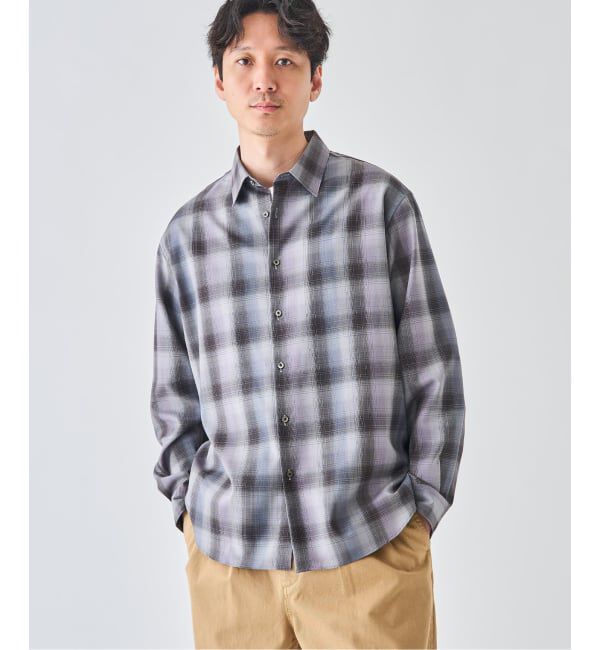 EDIFICE「SUPER 120&rsquo;s ウール チェック レギュラー シャツ」|シャツ・ブラウス|