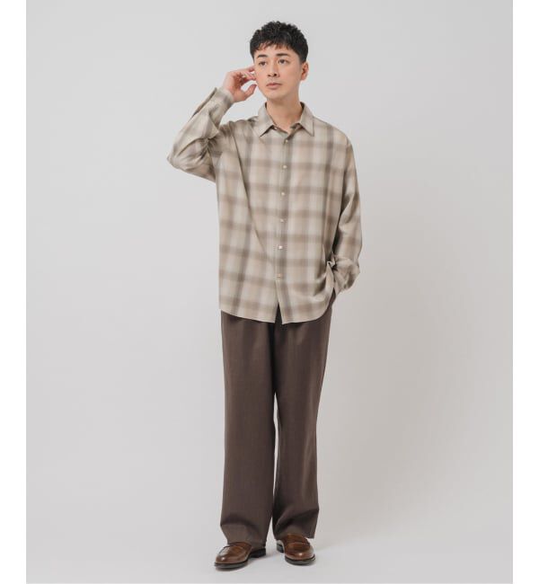 EDIFICE「SUPER 120&rsquo;s ウール チェック レギュラー シャツ」|シャツ・ブラウス|