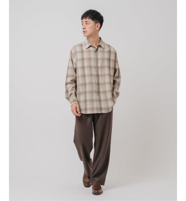 EDIFICE「SUPER 120&rsquo;s ウール チェック レギュラー シャツ」|シャツ・ブラウス|