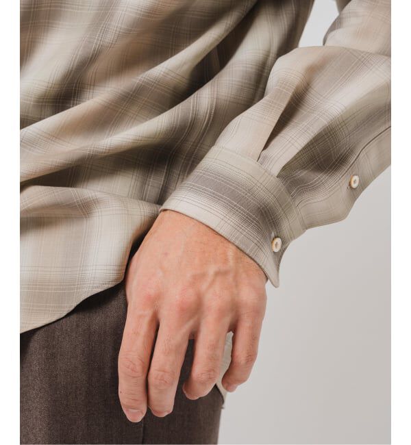 EDIFICE「SUPER 120&rsquo;s ウール チェック レギュラー シャツ」|シャツ・ブラウス|