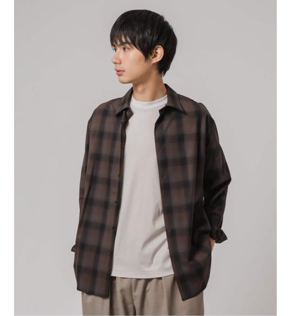 EDIFICE「SUPER 120&rsquo;s ウール チェック レギュラー シャツ」|シャツ・ブラウス|