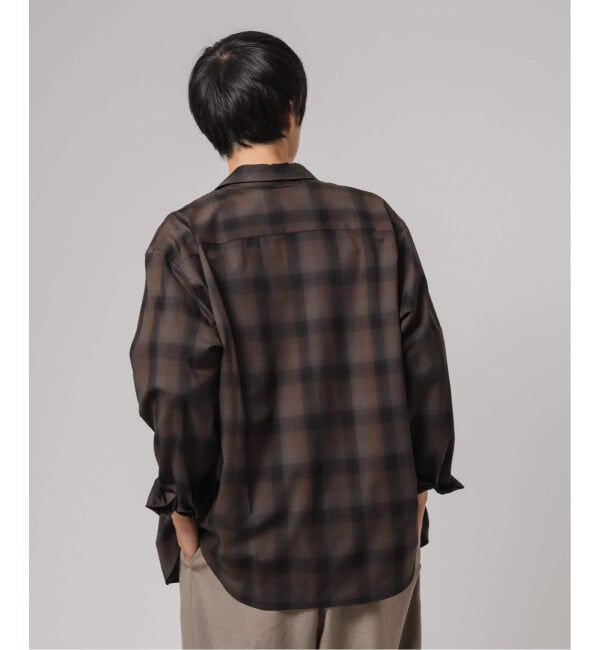 EDIFICE「SUPER 120&rsquo;s ウール チェック レギュラー シャツ」|シャツ・ブラウス|