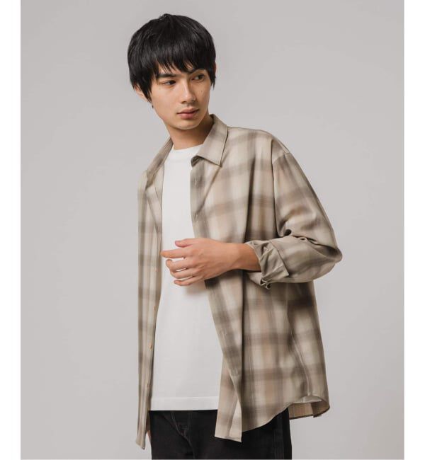 EDIFICE「SUPER 120&rsquo;s ウール チェック レギュラー シャツ」|シャツ・ブラウス|
