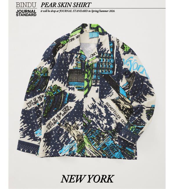 JOURNAL STANDARD「BINDU / ビンドゥー 別注 Pear skin 長袖シャツ」|シャツ・ブラウス|ベージュ