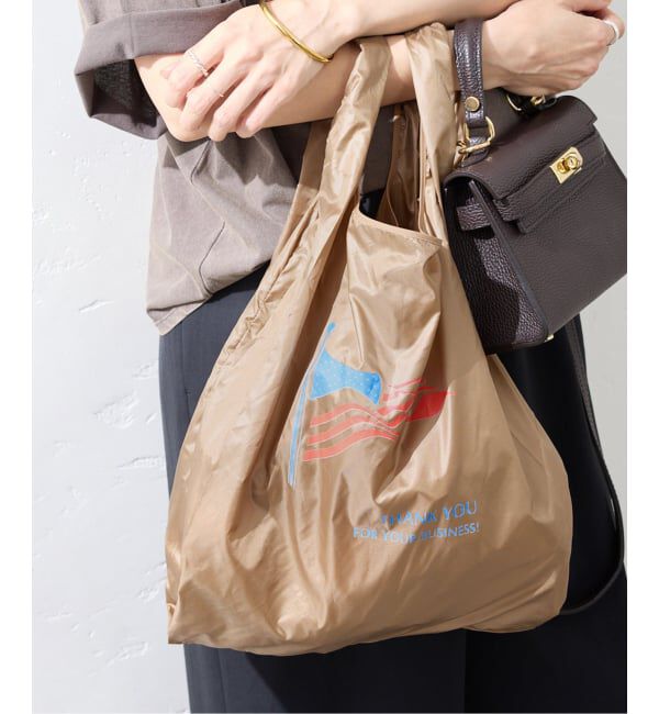 FRAMeWORK「JULY NINE/ジュライ ナイン SHOPPING BAG PRINT」|トートバッグ|ベージュ