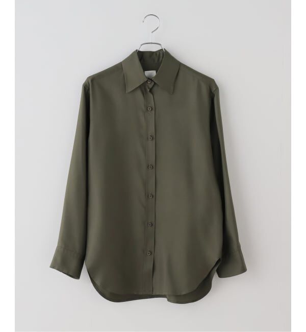 FRAMeWORK「Raspail/ラスパイユ シルクシャツ」|シャツ・ブラウス|カーキ