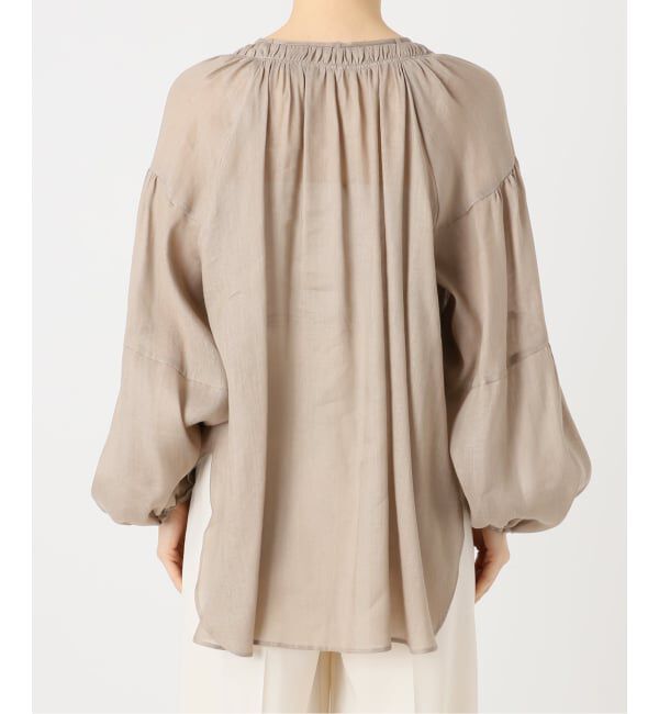 NOBLE「《予約・セットアップ対応》ラミーリヨセルツイルギャザーブラウス」|シャツ・ブラウス|