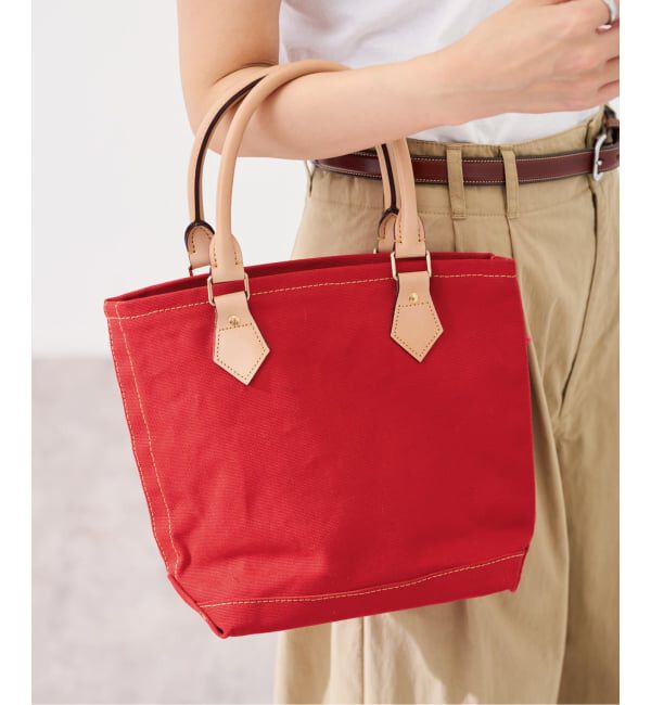 FRAMeWORK「NEWBOOK/ニューブック CRRRY ALL small long」|トートバッグ|レッド