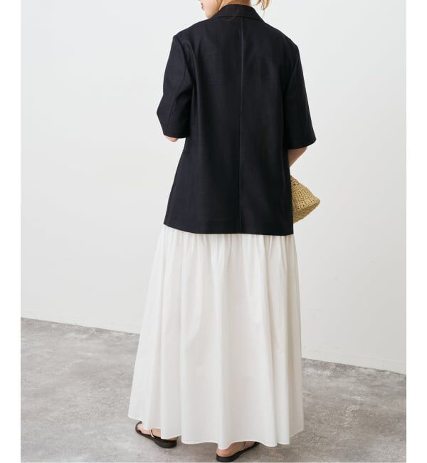 Spick and Span「《手洗い可 / 予約》CO/PAシアータイプライターギャザースカート」|スカート|