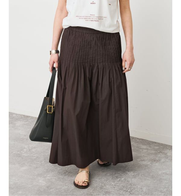 Spick and Span「《手洗い可 / 予約》CO/PAシアータイプライターギャザースカート」|スカート|