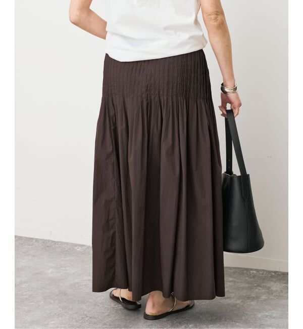 Spick and Span「《手洗い可 / 予約》CO/PAシアータイプライターギャザースカート」|スカート|