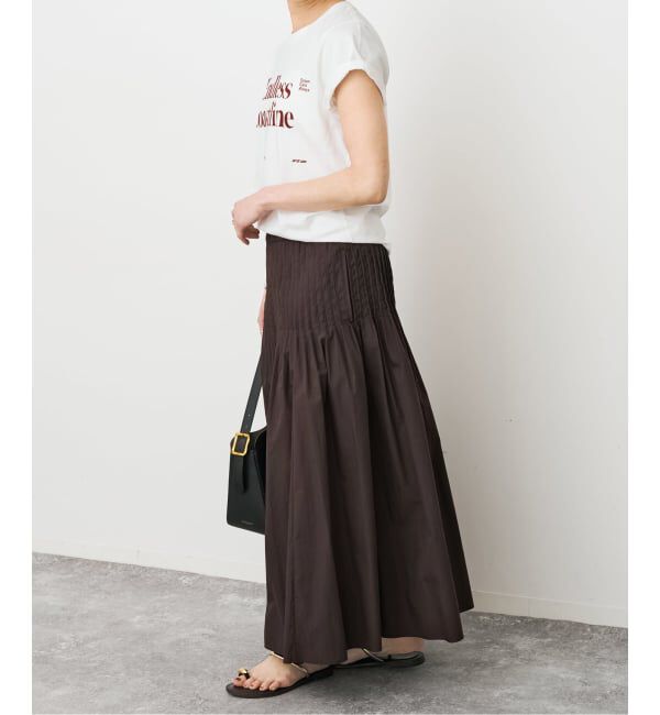 Spick and Span「《手洗い可 / 予約》CO/PAシアータイプライターギャザースカート」|スカート|