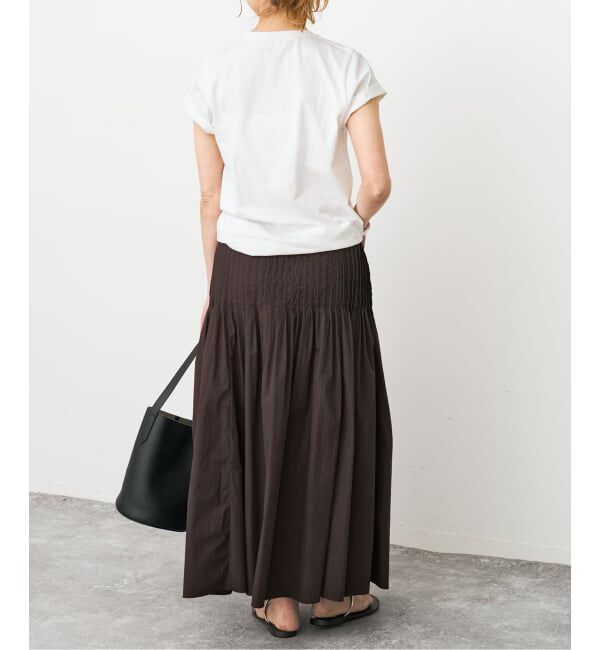 Spick and Span「《手洗い可 / 予約》CO/PAシアータイプライターギャザースカート」|スカート|