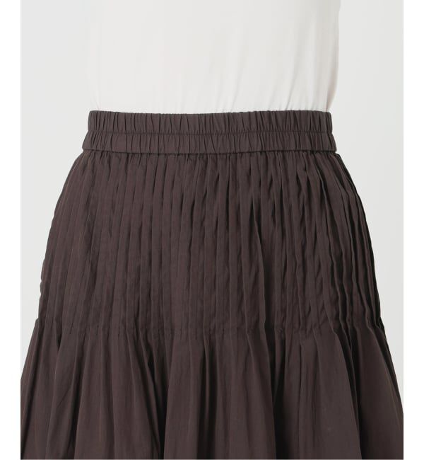 Spick and Span「《手洗い可 / 予約》CO/PAシアータイプライターギャザースカート」|スカート|