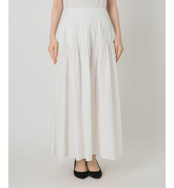 Spick and Span「《手洗い可 / 予約》CO/PAシアータイプライターギャザースカート」|スカート|