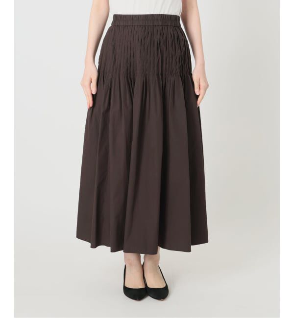 Spick and Span「《手洗い可 / 予約》CO/PAシアータイプライターギャザースカート」|スカート|