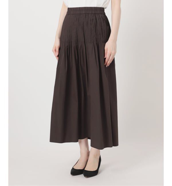 Spick and Span「《手洗い可 / 予約》CO/PAシアータイプライターギャザースカート」|スカート|