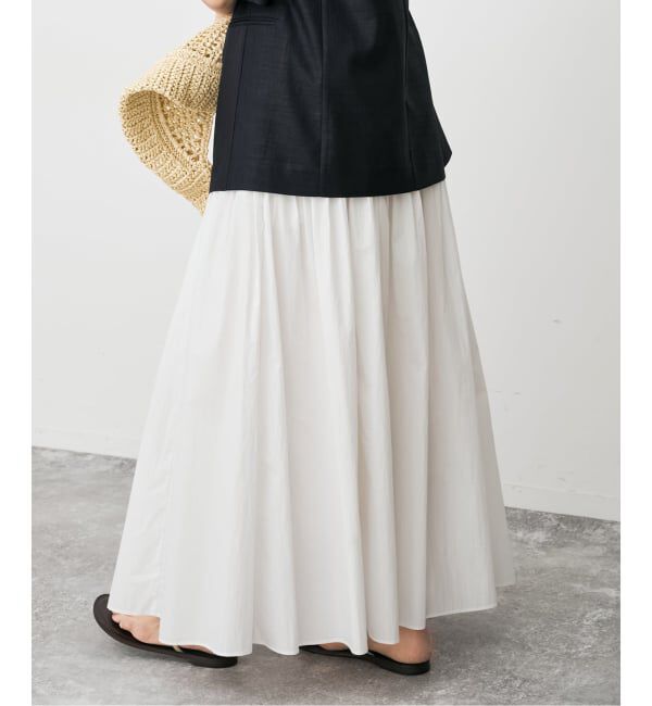 Spick and Span「《手洗い可 / 予約》CO/PAシアータイプライターギャザースカート」|スカート|