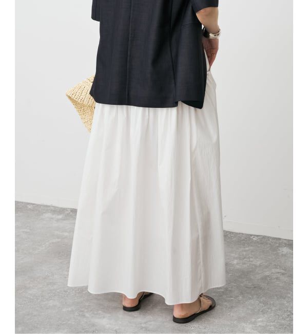 Spick and Span「《手洗い可 / 予約》CO/PAシアータイプライターギャザースカート」|スカート|