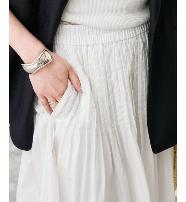 Spick and Span「《手洗い可 / 予約》CO/PAシアータイプライターギャザースカート」|スカート|