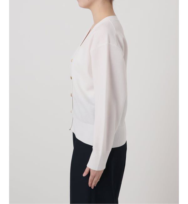  「【洗える】接結シアーVカーディガン」|カーディガン|