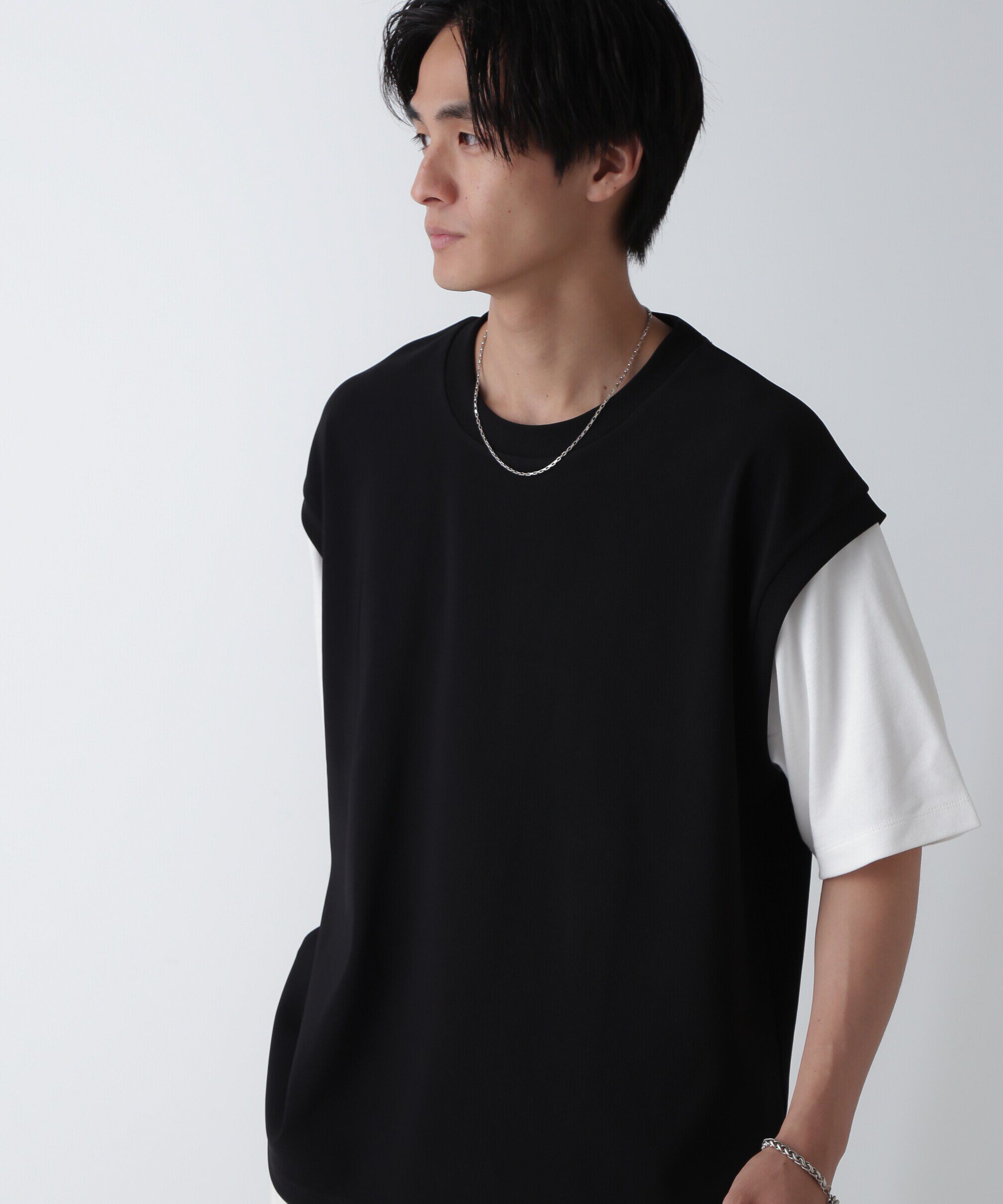 nano･universe「フェイクレイヤードリラックスTシャツ 半袖」|Tシャツ・カットソー|