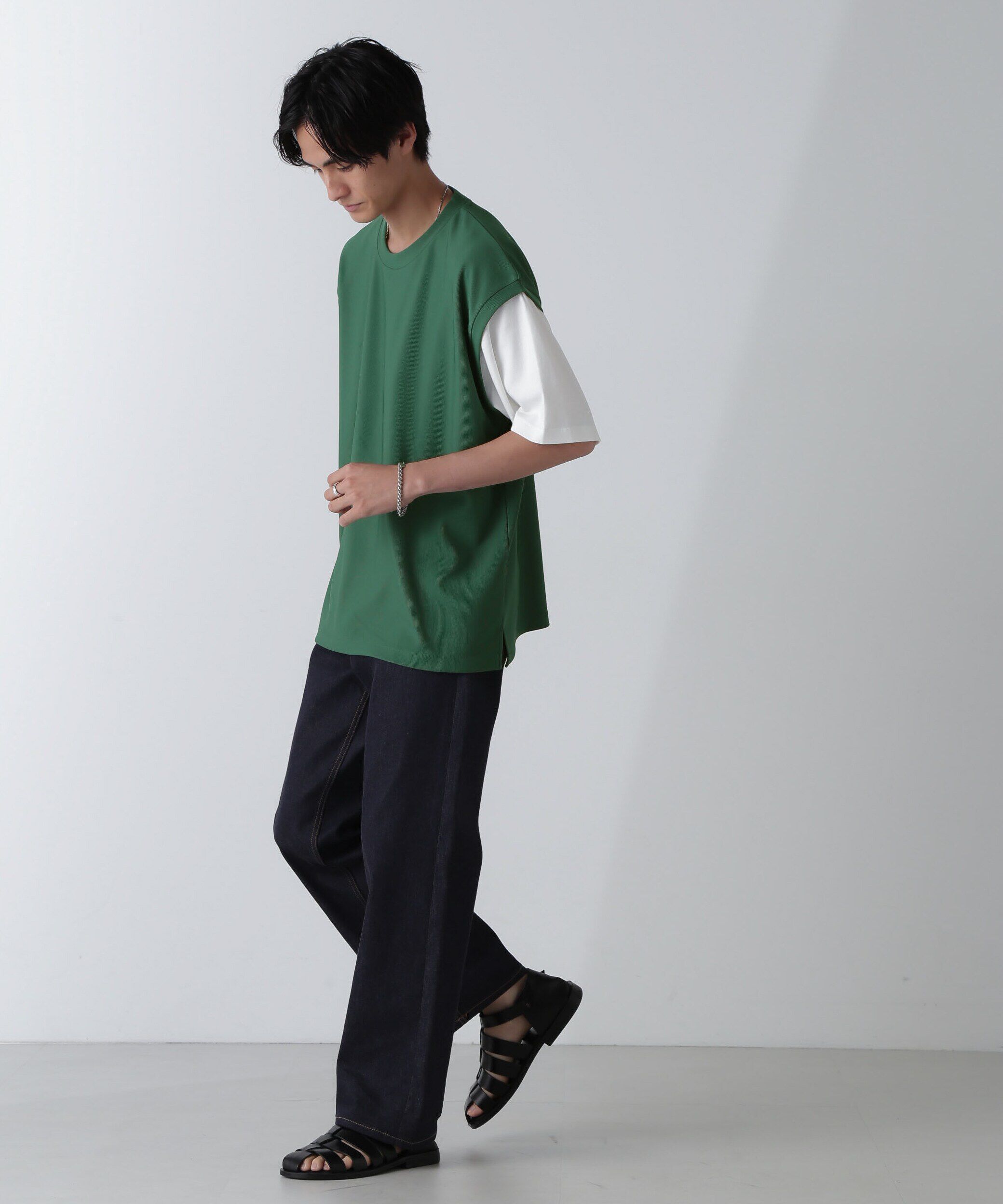 nano･universe「フェイクレイヤードリラックスTシャツ 半袖」|Tシャツ・カットソー|