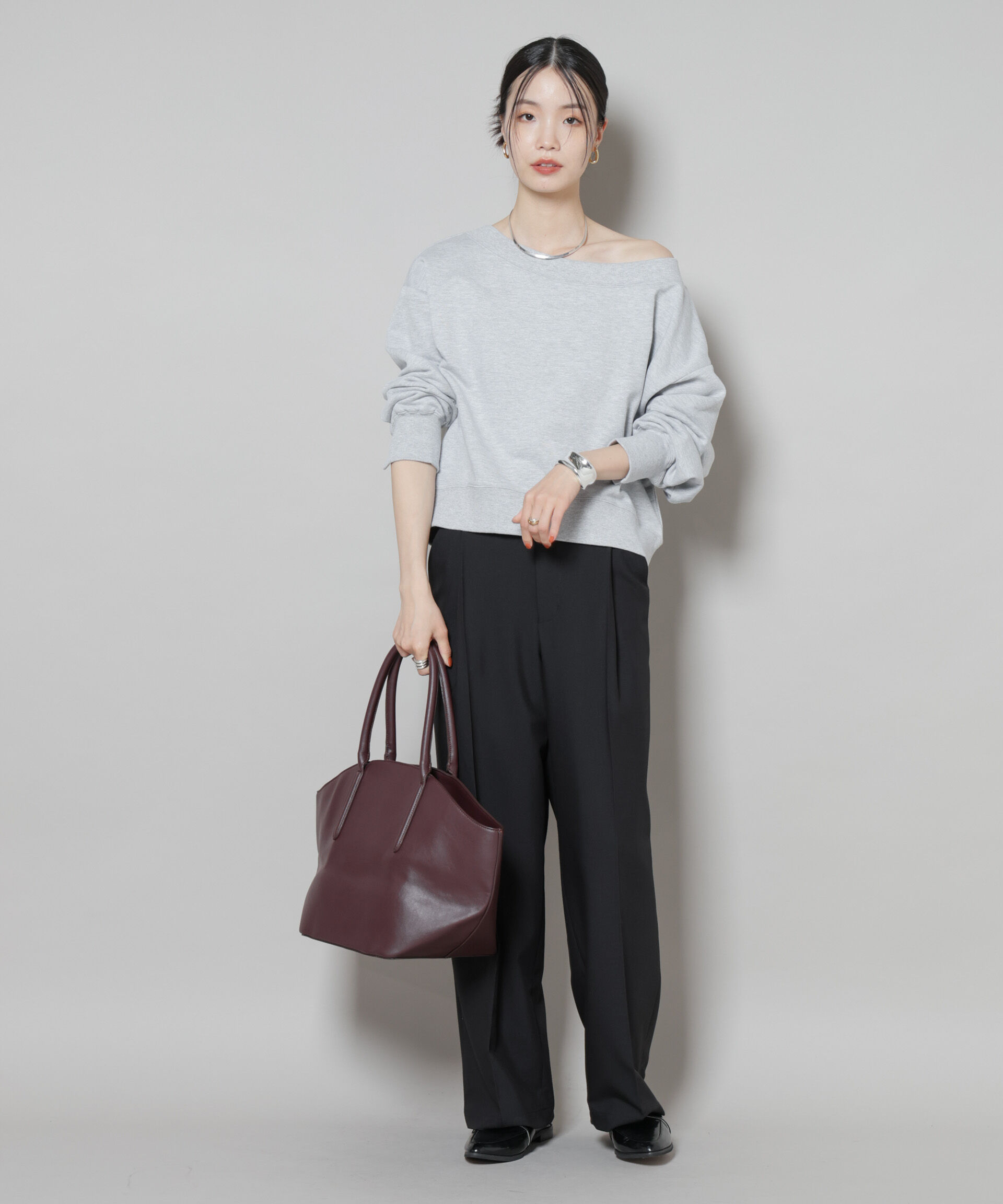 nano･universe「ワンタックセンタープレスストレートパンツ(セットアップ可)」|チノ|