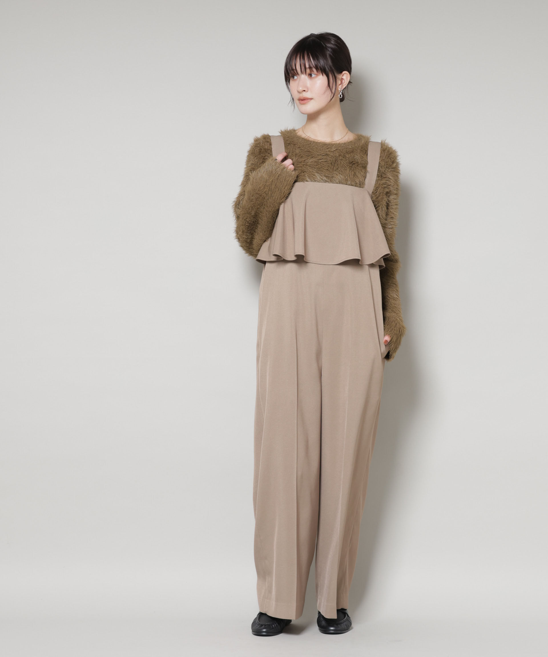 nano･universe「ミックスシャギーボートネックワイドニット」|ニット・セーター|