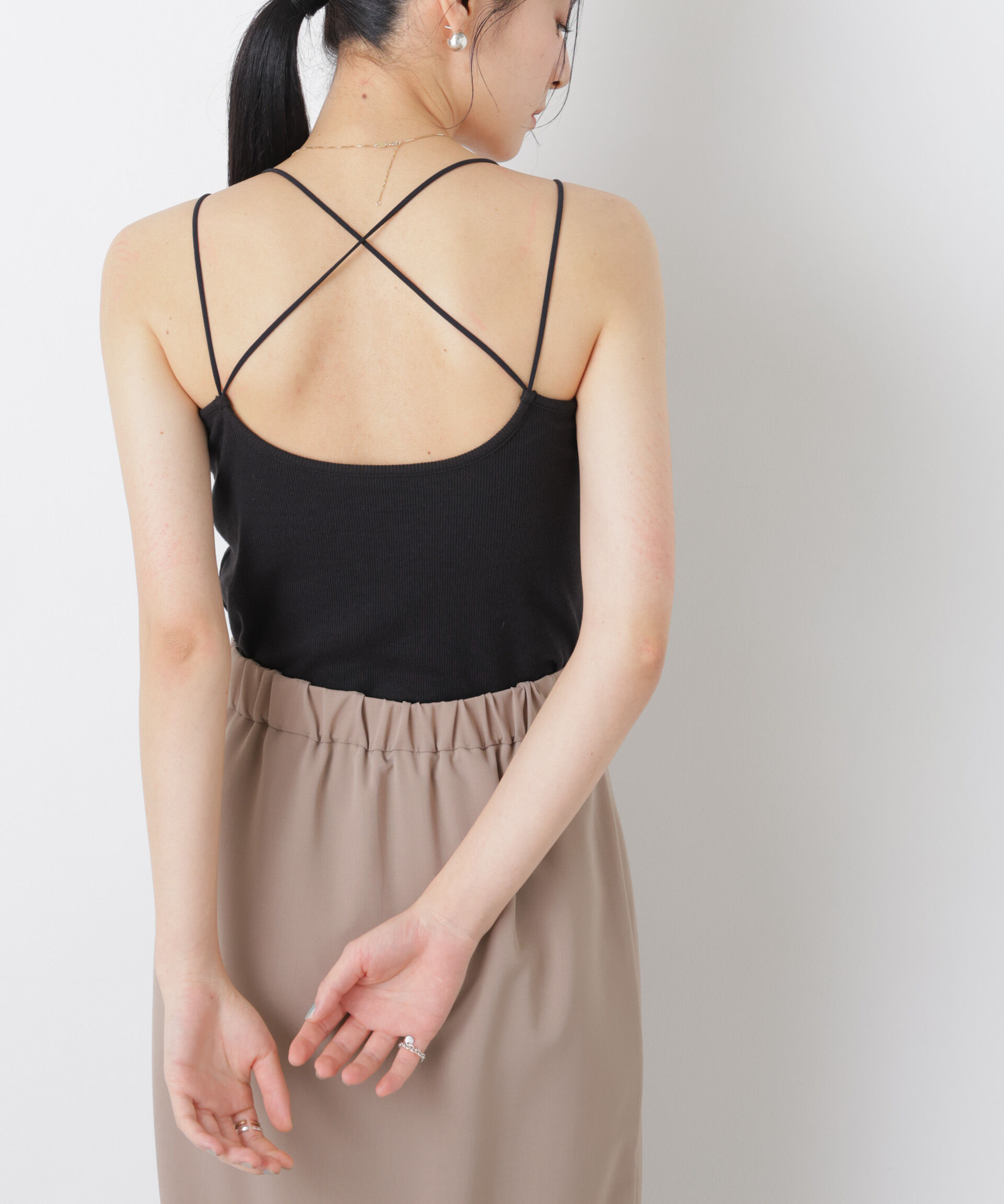 nano･universe「カップ付きバッククロスキャミソール」|Tシャツ・カットソー|