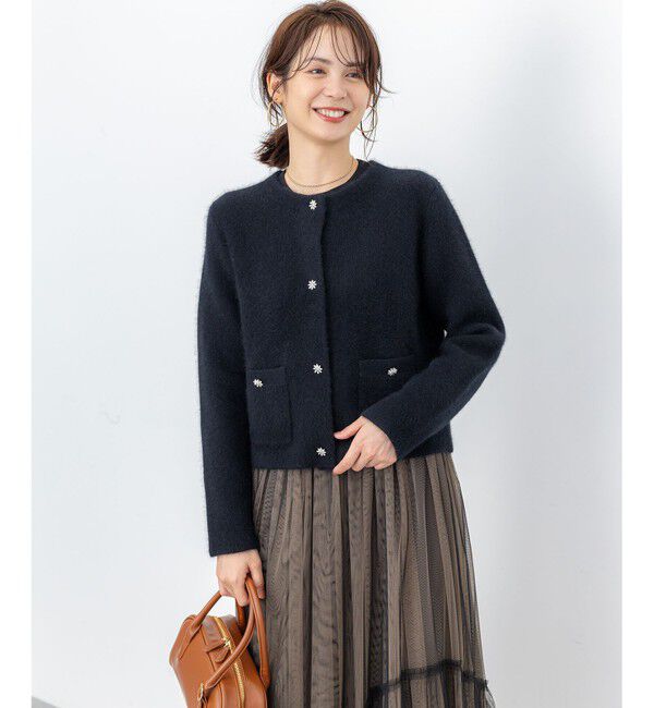 組曲「【加藤ローサさん着用】フラッフィーファーニット ジャケット」|カーディガン|