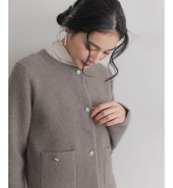 組曲「【加藤ローサさん着用】フラッフィーファーニット ジャケット」|カーディガン|