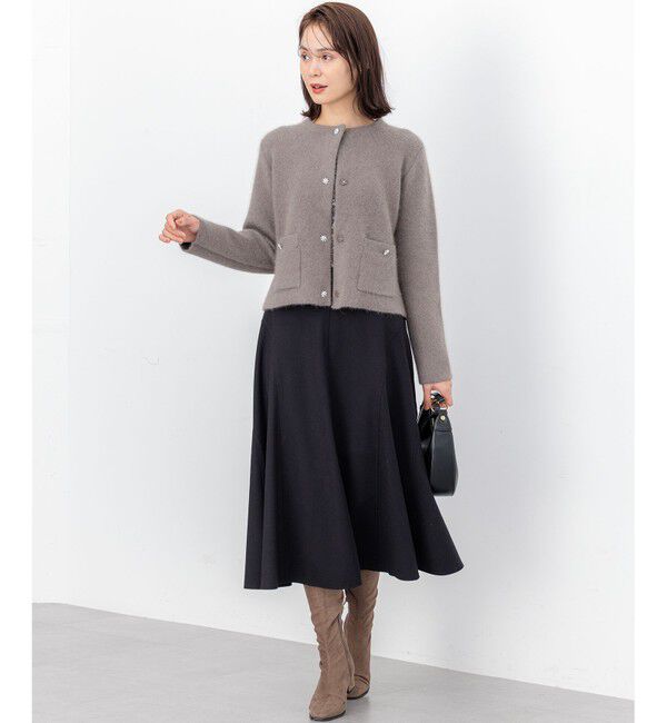 組曲「【加藤ローサさん着用】フラッフィーファーニット ジャケット」|カーディガン|