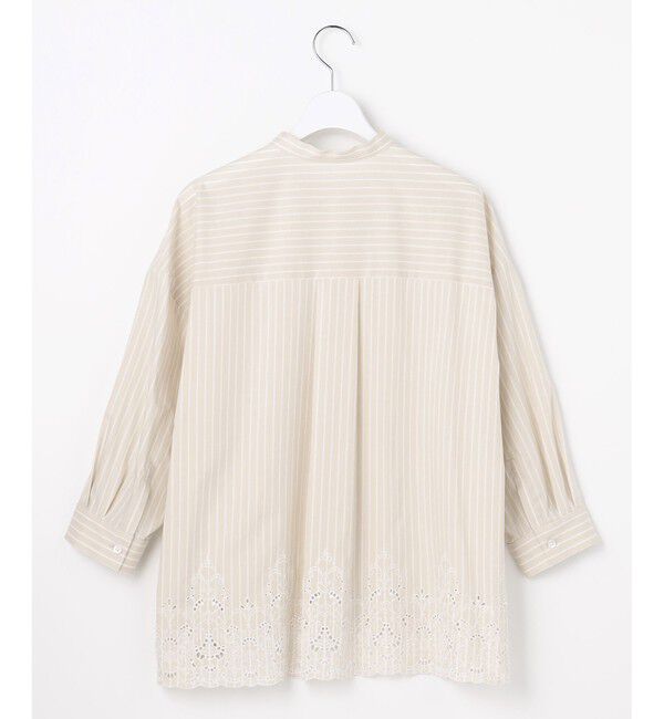 自由区「エンブロイダリーブロードバンドカラー ブラウス」|シャツ・ブラウス|