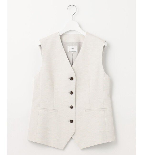 23区「【セットアップ対応/洗える】コットンリネン オックスストレッチ ジレ」|その他|