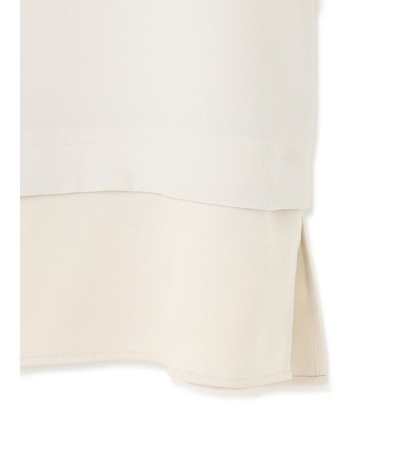 23区「【洗える】ストレッチジョーゼット ラウンドネック カットソー」|Tシャツ・カットソー|