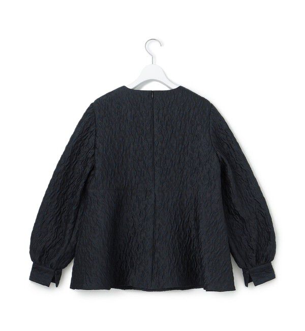 23区「【洗える】エクラジャカード ペプラム ブラウス」|シャツ・ブラウス|