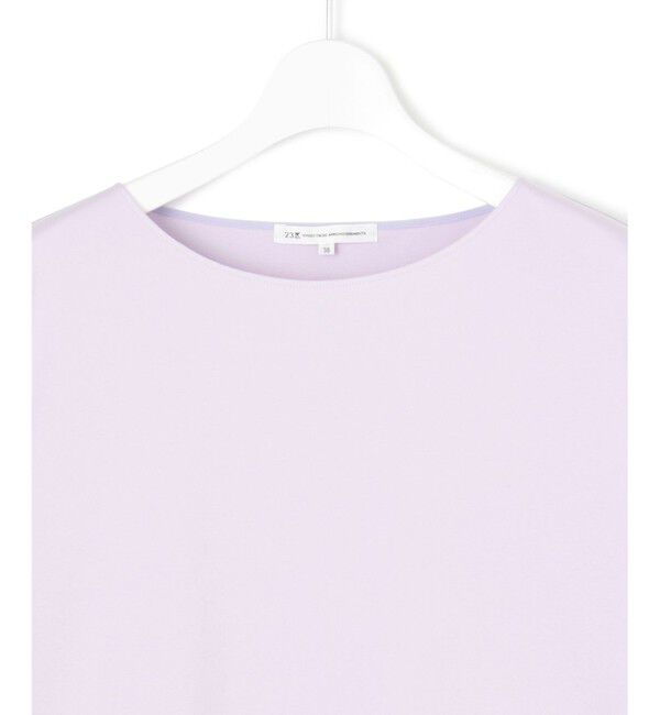 23区「【汗じみ防止/洗える】スムースデザイン フレンチスリーブ Tシャツ」|Tシャツ・カットソー|